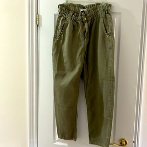 Zara new high waist paper bag style pant. Heavyweight fabric in size 12.